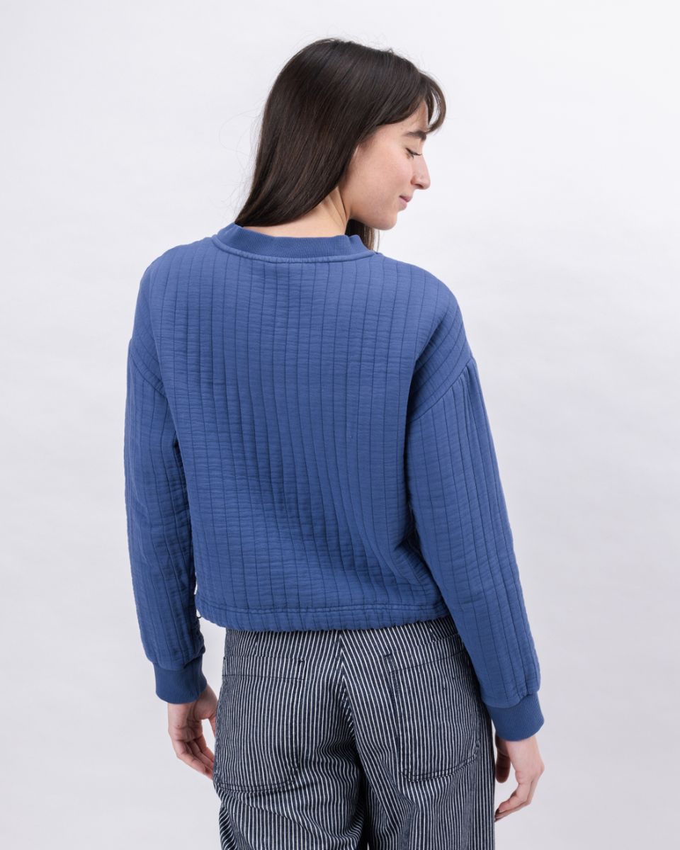 Gum Quilt Sweatshirt Indigo