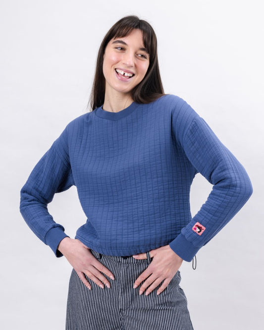 Gum Quilt Sweatshirt Indigo