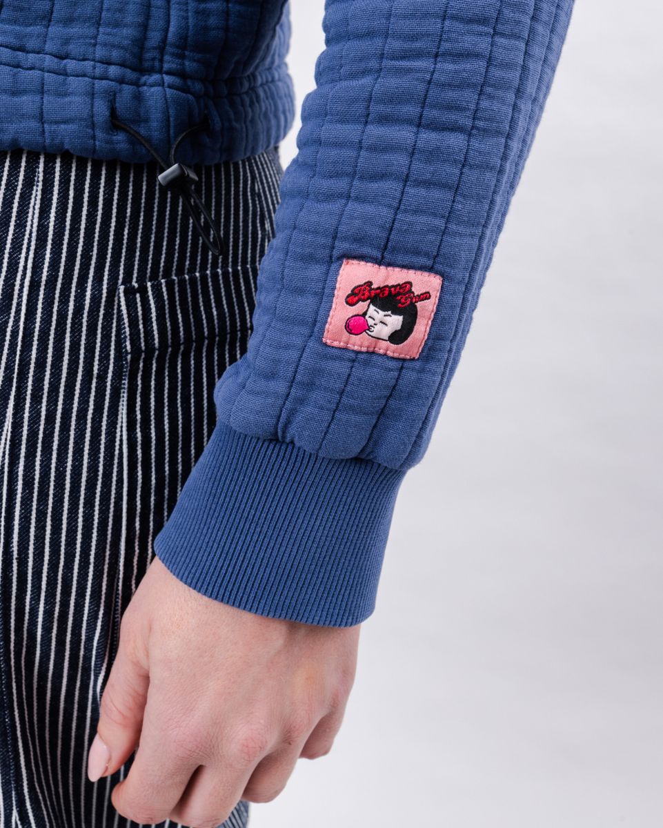Gum Quilt Sweatshirt Indigo