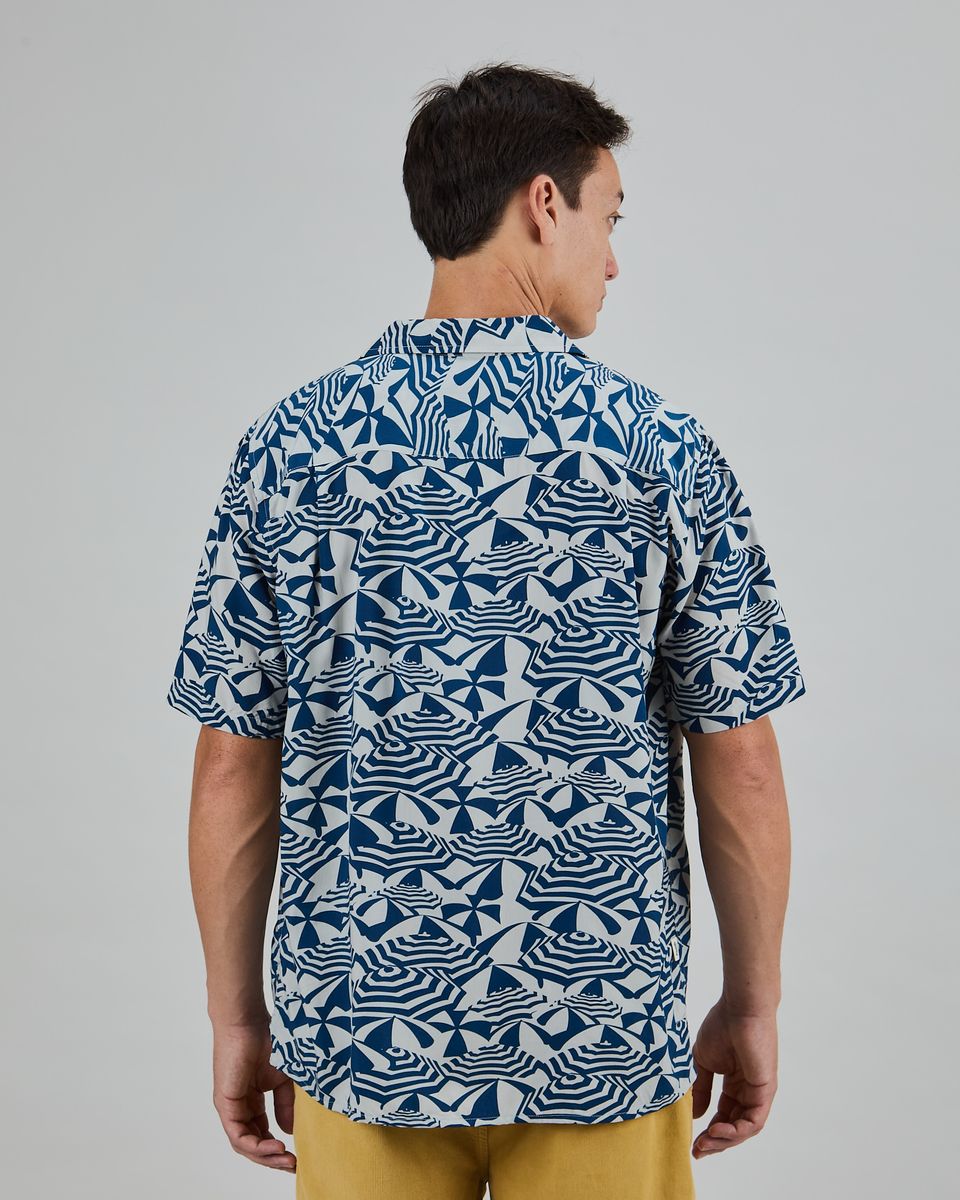 Sombrillas Aloha Shirt Blue