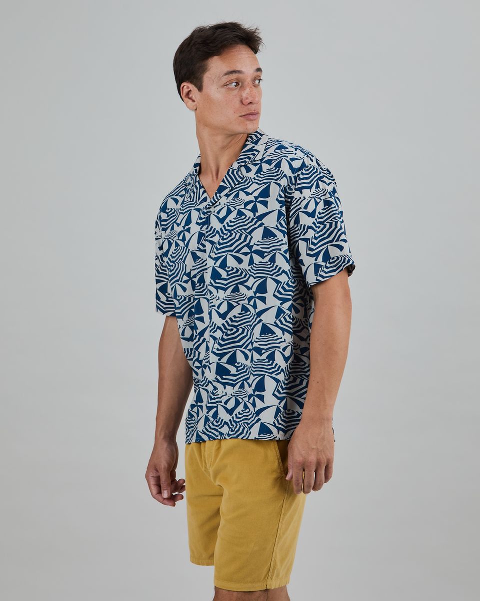 Sombrillas Aloha Shirt Blue