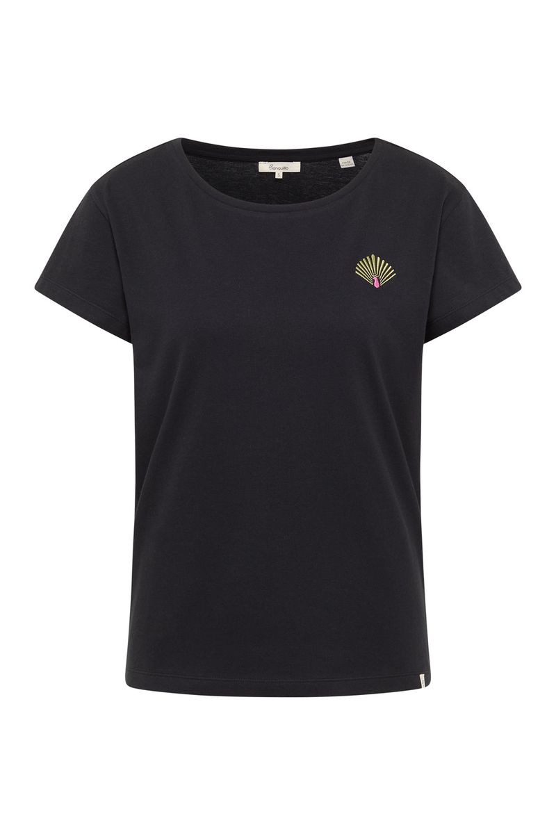 PAMELAA Tee with Fan Embroidery