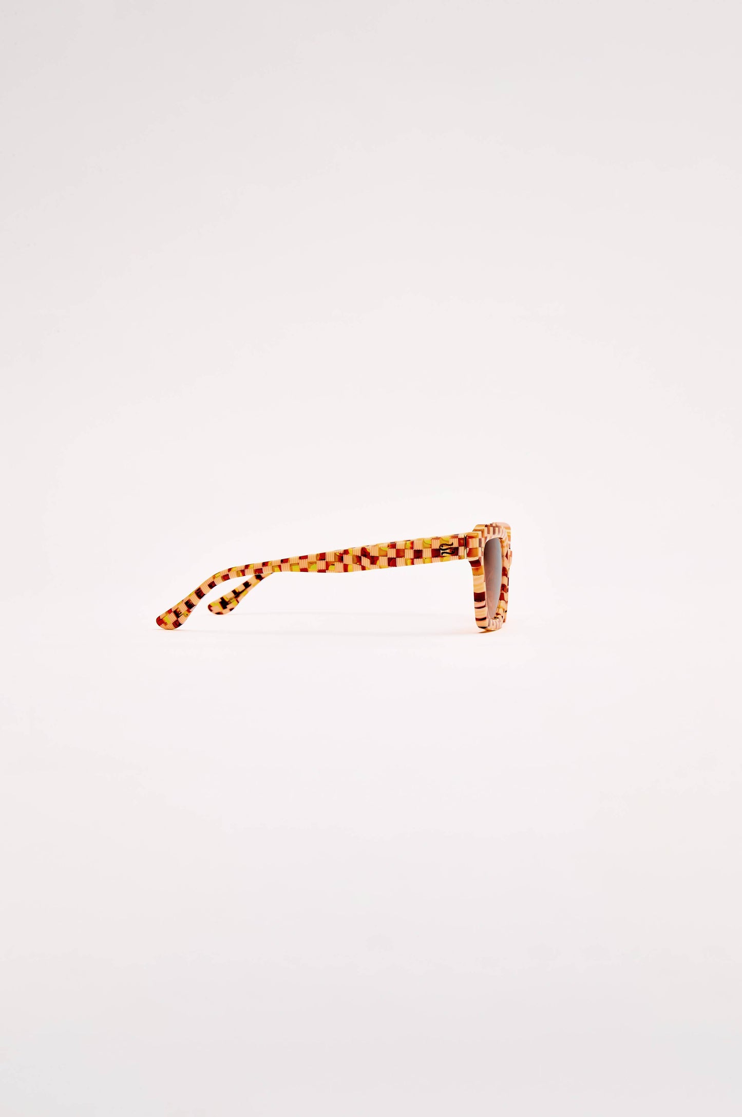 SARDINE - Demi - Toasted Moxie Checkered Square Sunglasses