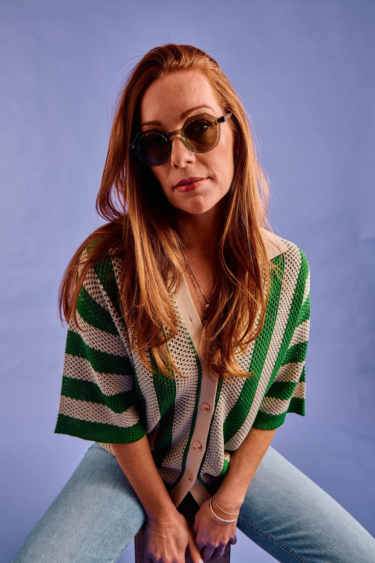 SARDINE - Georgie - Verde Palma Green Sunglasses 