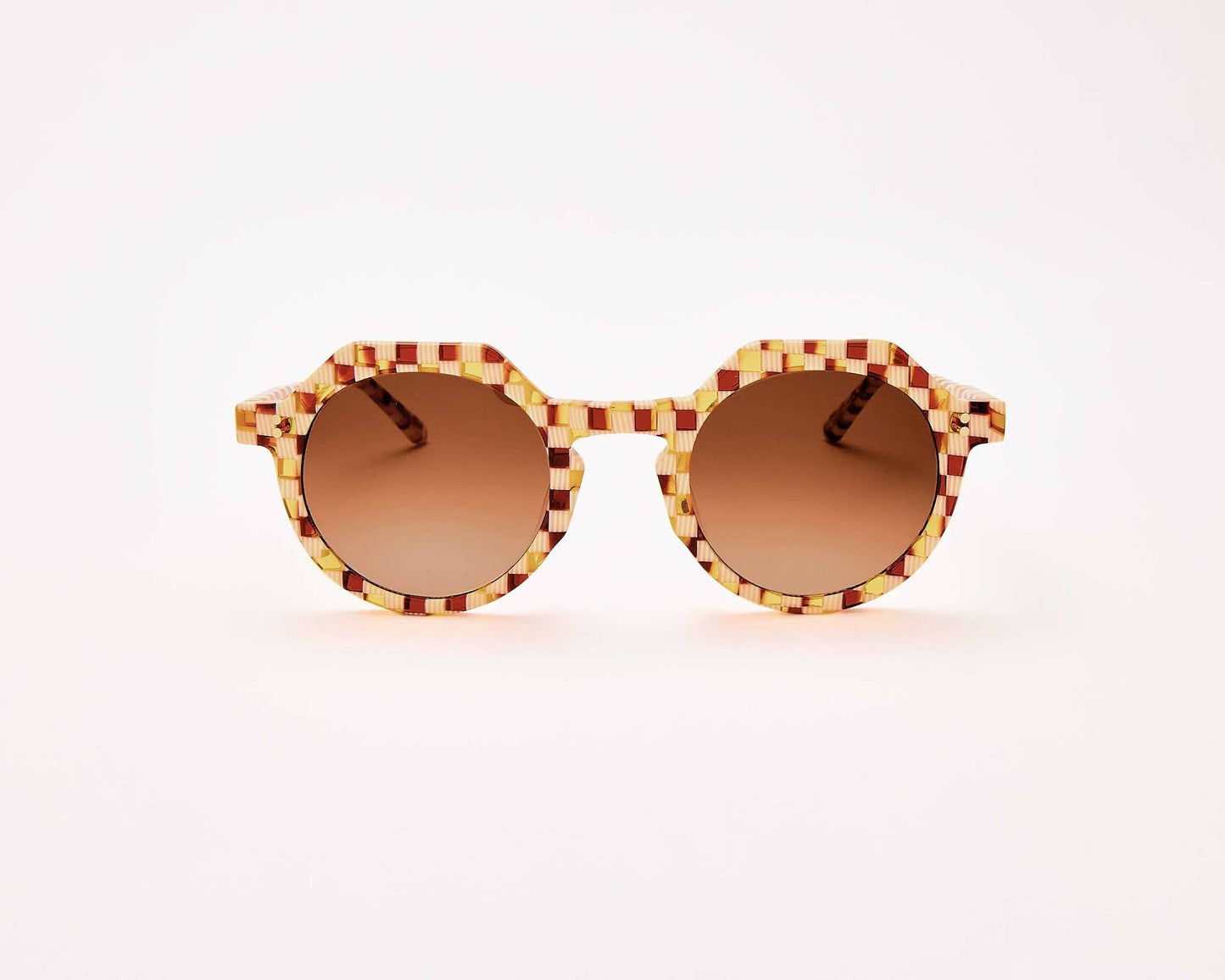 SARDINE - Georgie - Toasted Moxie Checkered Sunglasses